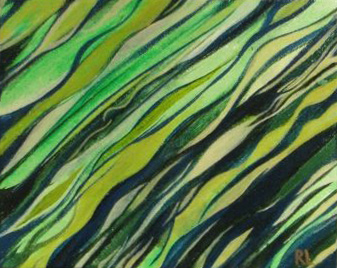Green Swirls - acrylic